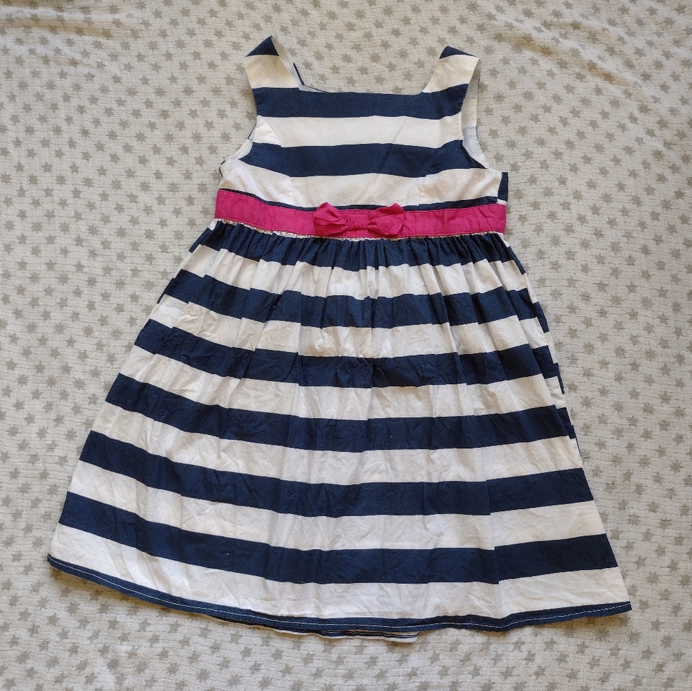 Striped Dress with Pink Bow